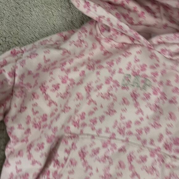 Gap Loveshackfancy Hoodie Sweatshirt Pink Floral Girls Size Small - Picture 6 of 12